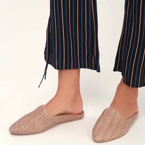 Grant Natural Raffia Woven Loafer Slides